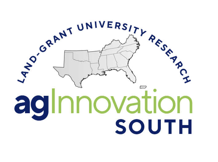 outline of southern U.S. States with words Ag Innovation