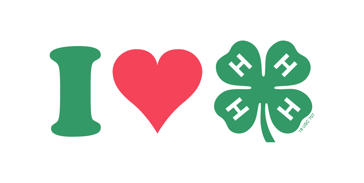 I heart 4-H logo horizontal