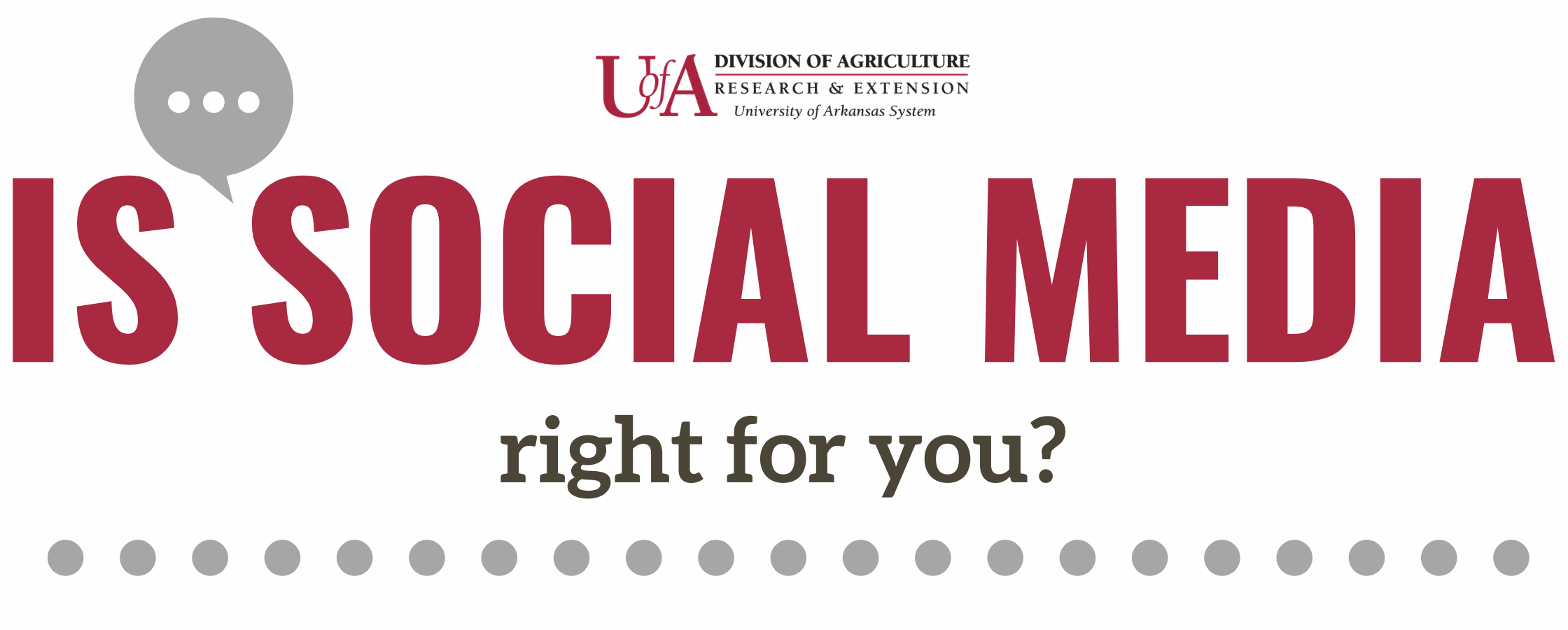 Is Social Media Right for You Banner is social media right for you