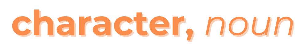 character, noun
