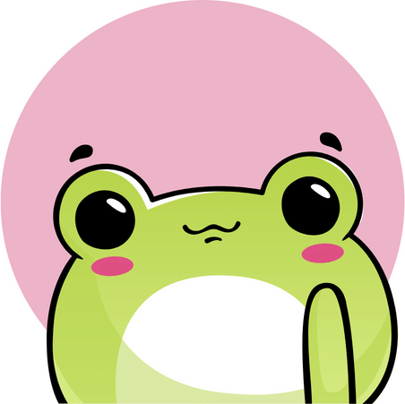 cartoon frog smiling