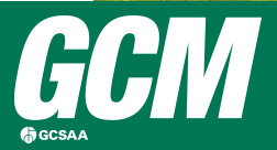 Green box with white letters saying GCM