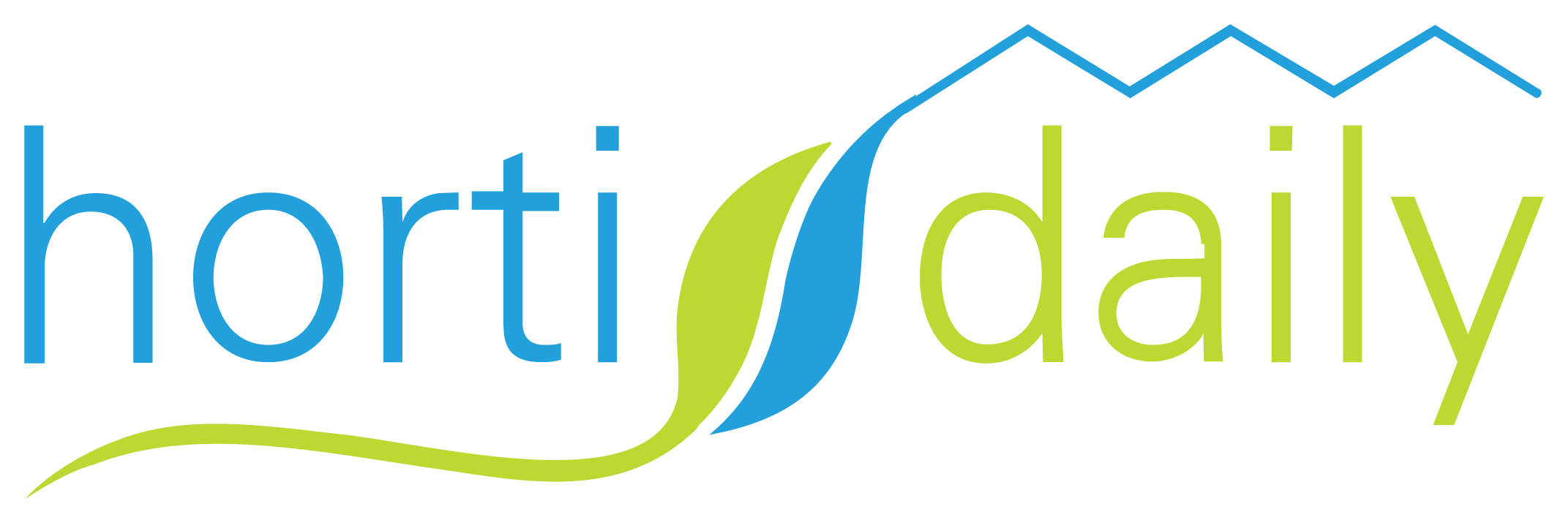 HortiDaily logo in blue and green